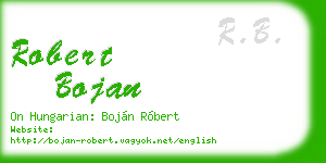 robert bojan business card